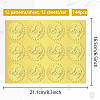 12 Sheets Self Adhesive Gold Foil Embossed Stickers DIY-WH0451-021-2