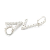Brass Micro Pave Clear Cubic Zirconia Pendants ZIRC-J039-18P-V-2