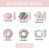 Alloy Rhinestone/Resin European Beads MPDL-SC0001-11A-2