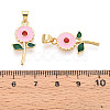 Brass Enamel Pendants KK-N265-08G-3