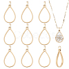 10Pcs 304 Stainless Steel Open Back Bezel Pendants HJEW-UN00105-1