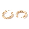 Brass Twist Rope Stud Earrings Findings EJEW-Q765-01G-2