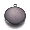 304 Stainless Steel Pendant Cabochon Settings STAS-G127-13-16mm-B-2