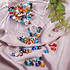 120Pcs 12 Colors Handmade Evil Eye Lampwork Round Bead Strands LAMP-SZ0001-11-5