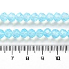 Baking Paint Transparent Glass Beads Strands DGLA-A034-J6MM-D08-4