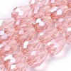 Electroplate Glass Beads Strands X-EGLA-R008-15x10mm-7-1