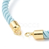 Half Finished Twisted Milan Rope Slider Bracelets FIND-G032-01G-04-7