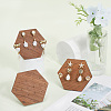 Walnut Stud Earrings Plate EDIS-WH20010-01B-3