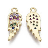 Brass Micro Cubic Zirconia Charms KK-N231-120-NF-2