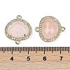 Natural Rose Quartz Faceted Oval Links G-B126-01G-09-3