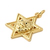 Rack Plating Brass Micro Pave Cubic Zirconia Pendants KK-P241-16G-2
