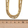 304 Stainless Steel Rope Chain 3 Layer Necklaces for Women NJEW-A057-02B-G-3
