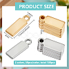 100Pcs 2 Colors 304 Stainless Steel Chain Extender Drop STAS-BC0004-07-2