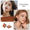 SUNNYCLUE 15 Pairs Walnut Wood Rhombus Stud Earring Findings EJEW-SC0001-30-5