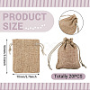 20Pcs Rectangle Polyester Imitation Burlap Packing Pouches Drawstring Bags ABAG-TA0001-95B-4