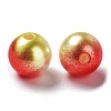 Rainbow ABS Plastic Imitation Pearl Beads OACR-Q174-4mm-15-2