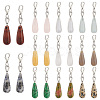 Gemstone Teardrop Pendant Decoration HJEW-AB00461-1