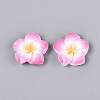 Plumeria Flower Opaque Resin Cabochons CRES-T025-30D-02-2