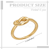 1Pc Stainless Steel Knot Finger Rings for Women RJEW-LP0001-21-2