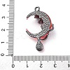 Gothic Alloy Resin Pendants PALLOY-V002-04B-01-3