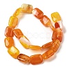 Natural Striped Agate/Banded Agate Beads Strands G-B137-B01-01I-3