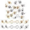 20 Sets 2 Colors 201 Stainless Steel Snap Clasps STAS-SC0004-14-1