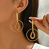 Iron Hollow Circle Dangle Stud Earrings RS3089-3