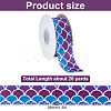 20 Yards Flat Printed Polyester Grosgrain Ribbon OCOR-WH0067-90A-2