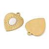 304 Stainless Steel Natural White Shell Pendants STAS-L288-06G-02-2