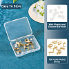 10Pcs 5 Styles Brass Stud Earring Findings KK-TA0002-82-4