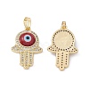 Rack Plating Eco-friendly Brass Micro Pave Clear Cubic Zirconia Pendants LAMP-G157-02G-2