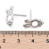 925 Sterling Silver Stud Earrings Findings EJEW-B038-07P-3