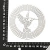 201 Stainless Steel Laser Cut Connector Charms STAS-Z116-01P-03-3