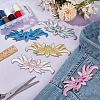 5Pcs 5 Colors Polyester Computerized Embroidery Cloth Sew on Patches DIY-BC0016-60-4