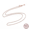 925 Sterling Silver Wheat Chains Necklace for Women STER-I021-02A-RG-4
