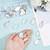 Oval DIY 304 Stainless Steel Pendant Making Kit DIY-HY0002-39-3