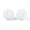 Handmade Polymer Clay Rhinestone with Resin Daisy Flower CLAY-T022-02D-3