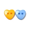 Acrylic Heart Buttons BUTT-E071-A-M-2