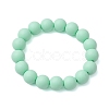 5Pcs 5 Colors 12mm Round Food Grade Eco-Friendly Silicone Beaded Stretch Bracelets for Women Men BJEW-JB10456-3