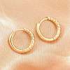 Brass Huggie Hoop Earrings KK-CBA8A92-04G-1