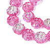 Electroplate Transparent Glass Beads Strands EGLA-N055-01D-3