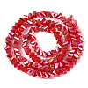 Electroplate Opaque Glass Beads Strands GLAA-N022-4mm-02-2