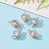 Flower Brass Micro Pave Cubic Zirconia Links X-ZIRC-L054-09-NR-6