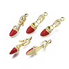 Rack Plating Alloy Enamel Pendant Rhinestone Settings ENAM-T011-133C-1
