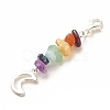 Chakra Theme Natural Gemstone Pendant Decorations HJEW-JM00645-02-3