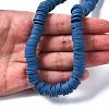 Flat Round Handmade Polymer Clay Beads CLAY-R067-10mm-44-6