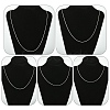 Brass Round Snake Chain Necklace with Lobster Claw Clasps MAK-YW0001-14A-6