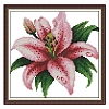 Lily Pattern DIY Cross Stitch Beginner Kits DIY-NH0001-02-1