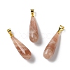 Natural SunstoneTeardrop Pendants G-Q005-03G-04-1