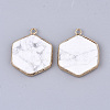 Natural Howlite Pendants G-S344-89I-2